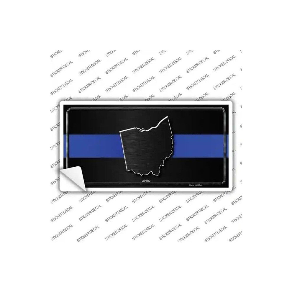 Smart Blonde Lp-8917S-L Ohio Thin Line Novelty Sticker Decal - Large Blue 792636419720