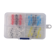 50 stuks connector krimpkous soldeer terminals waterdichte soldeer huls buis draad geïsoleerde stootverbinders diy elektronische kabel kit