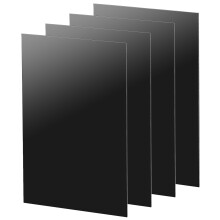 QWORK 4 Pieces 3mm Black Acrylic Sheets 30 x 20 cm for Home Decorations Pictures Photo Frames