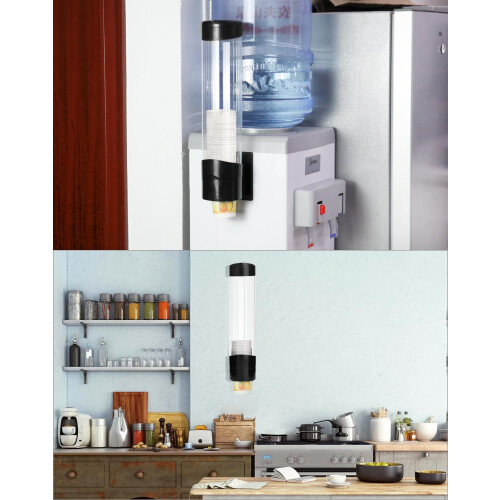 QWORK Koppdispenser, Vattendispenser Engångskopphållare för 7oz - 12oz 2