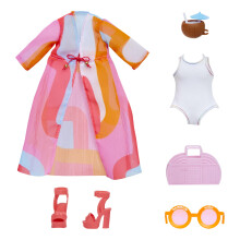 Pacchetto Rainbow High Fashion a tema piscina, include 1 completo da piscina, scarpe, gioielli e accessori per il gioco. Abbina e abbina per crea