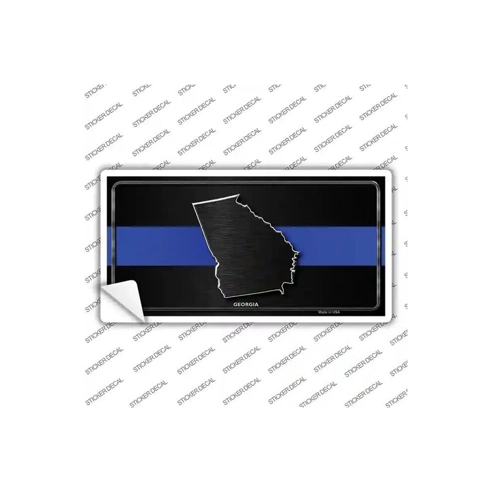 Smart Blonde Lp-8892S-L Georgia Thin Line Novelty Sticker Decal - Large Blue 792636419249