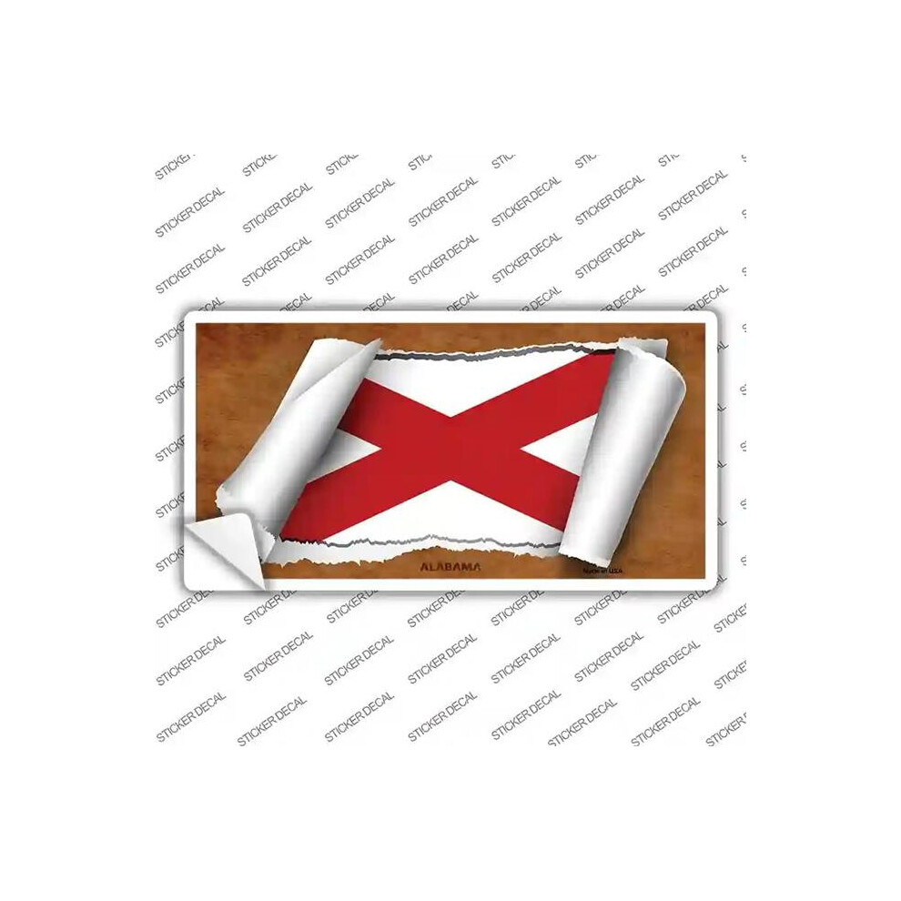 Smart Blonde Lp-9008S-L Alabama Flag Scroll Novelty Sticker Decal - Large 792636420535