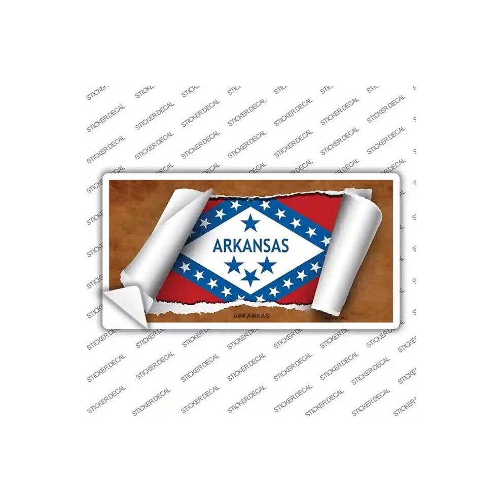 Smart Blonde Lp-9010S-S Arkansas Flag Scroll Novelty Sticker Decal - Small 792636420559