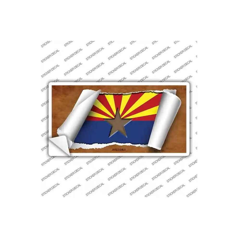 Smart Blonde Lp-9005S-L Arizona Flag Scroll Novelty Sticker Decal - Large 792636420511