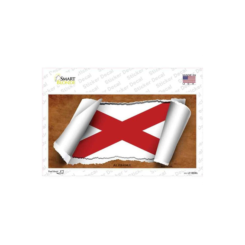 Smart Blonde Lp-9008S-M Alabama Flag Scroll Novelty Sticker Decal - Medium 792636420542