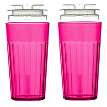 Reflo Smart Cup (Rojo 2-Pack) Taza de Entrenamiento Abierta, 6oz, Control Flujo 360, Plástico USA