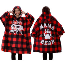 Remifa Regali per la mamma della figlia figlio Mama Bear indossabile con cappuccio di compleanno di natale per la mamma mamma per essere oversize she