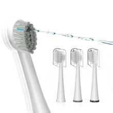 Udskiftning B?rstehoveder til Waterpik Sonic Fusion 2.0 Flosser tandb?rste med d?kningskompakt 3 t?ller hvide bl?de b?rsteh?r
