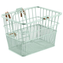 Retrospec Apollo Panier de velo avant detachable en acier a demi-maillage avec crochets detachables integres et poignee integree Easy Assembly et