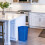 Rev-A-Shelf Polymer Replacement 27 Quart Trash Bin Recycle Waste Garbage Container for Kitchen Cabinet Pullouts  Blue  2 Pack  RV-1024-22-2 2