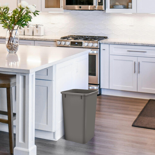 Rev-A-Shelf Polymer Replacement 27 Quart Trash Bin Recycle Waste Garbage Container for Kitchen Cabinet Pullouts  Orion Gray  2 Pack  RV-1024-13-2 1
