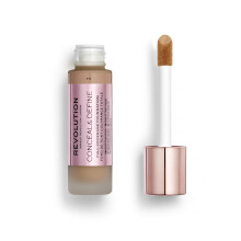 Revolution Beauty Conceal & Define Foundation Full Coverage Long-Lasting Matte Finish Vegan & Cruelty Free F11 Medium to Dark Skin Tones 0.8 Fl.