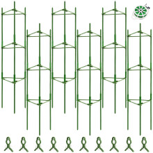 Riare 6 Pack 4 FT Tomato Cages for Garden- 48inches Heavy Duty Garden Stakes Adjustable Tall Tomato Plant Support Tomato Trellis Cage for Pots Raise