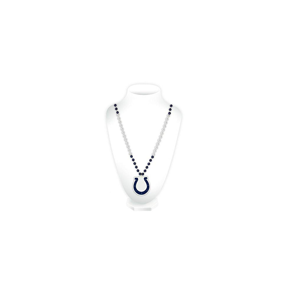 Rico Industries NFL Indianapolis Colts Team Logo Mardi Gras Style Beads  3 x 24-inches-image-OPC-PFKQ5ZT-NEW