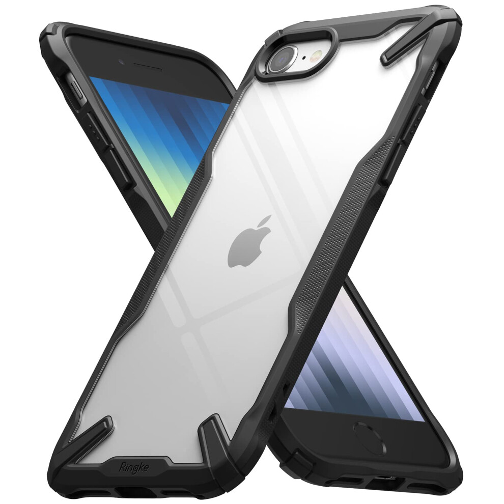 Ringke Fusion-X Compatible With Iphone Se 5G (3Rd Generation 2022) Case Clear Hard Back Heavy Duty Shockproof Advanced Protective Tpu Bumper Phone C 8809848206825