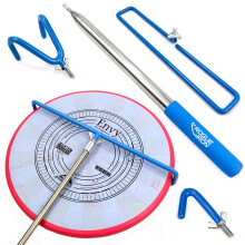 Rogue Iron Sports Disc Golf Retriever Pole Teleskop-Discgolf-Zubehr Greifer 16 Zoll bis 16 Fu (Blau 1 Zoll 1 Zoll 1 Zoll 16,00 Zoll 1 Zoll)