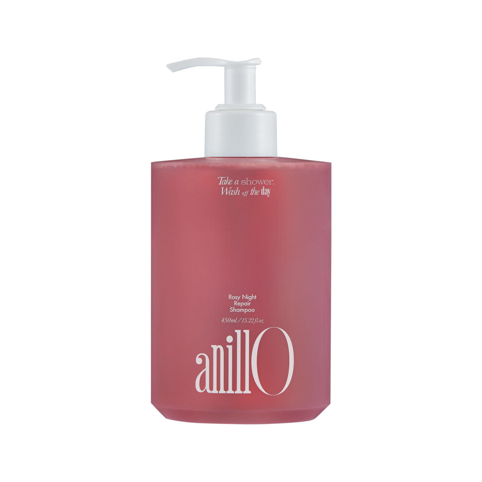 Anillo Rosy Night Repair Shampoo Vegan Daily Shampoo With Damask Rose Water Ceramide Complex For Damaged & Dyed Hair Musky Floral Scent Color Safe Silic