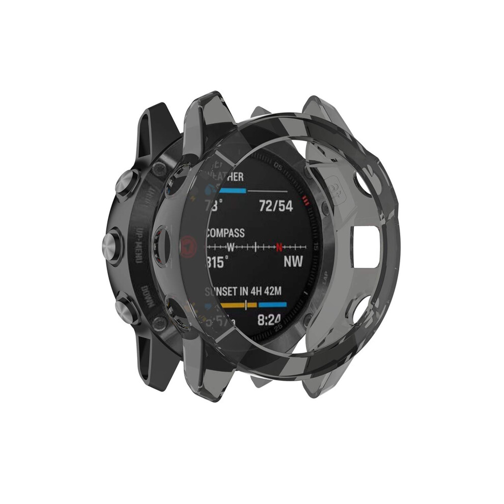 Protection RuenTech compatible avec Garmin Fenix 6/6 Pro/Fenix 6 Sapphire Case Cover TPU Coque de protection incassable pour Garmin Fenix 6 Watch Case