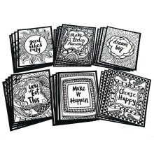 S&S Worldwide Think Positive Velvet Art Carteles 4 Cada uno de los 6 diseos Citas inspiradoras - Sueo Big Good Vibes solamente y ms color con
