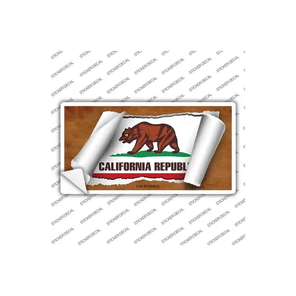 Smart Blonde Lp-9011S-L California Flag Scroll Novelty Sticker Decal - Large 792636419881