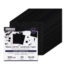 SANZIX 30 HOJAS PINTO RINE GLITTER CARDSTOCK Paper 12x12 110lb 300 GSM para el da de San Valentn tarjetas de Navidad Cras lbumes de recortes D