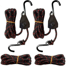 Correas de amarre para canoa y kayak Seamander, correas de amarre de proa y popa, resistente, con trinquete de 1/4'' x 10 pies + 10 pies