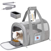 Seclato Cat Carrier Dog Carrier Pet Carrier Airline godkendt til Cat Small Dogs Kitten Cat Carriers for Small Medium Cats Under 15 lb Sammenfolde