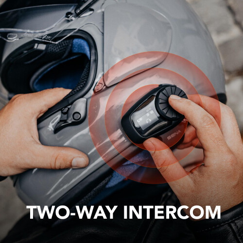SenA 5S Motorcycle Bluetooth Communication System Black Single Pack 1