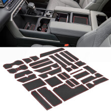 SENSHINE Aangepaste voering voor Toyota Tundra accessoires 2022 2023 2024 bekerhouder inzetstukken middenconsole voeringmatten deurzakvoeringen 30 st