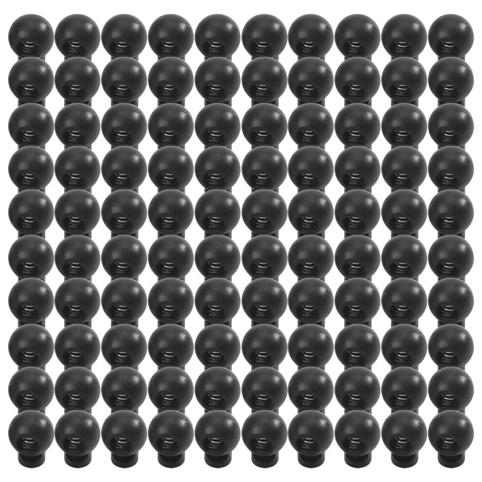 100 stuks snoerstopper DIY zwarte kunststof connector slot schakelaarkap