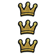 Reglez 3 PCS Mini Small Small Crown King King Cartoon broderie brodee Iron Badge sur la couture sur le logo Patch Jacket Polo T-Shirt Hat Backpac