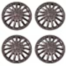 Set van 4 chromen 15 inch aftermarket vervangende wieldoppen met metalen clipbevestigingssysteem - Onderdeelnummer: IWC188/15C