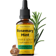 Seven Minerals, Rosmarin Minze, Haar- & Kopfhaut Pflegeöl, Mit Jamaika-Schwarzkastor & Vitamin E, 2 fl oz (60 ml)
