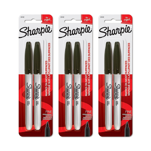 Sharpie Sharpie 30162PP Μόνιμοι Μάρκες Λεπτού Σημείου, Μαύρο, Μόνιμο Μελάνι, Δύο Μάρκες
