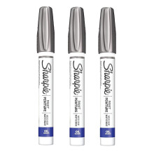 Sharpie oljebaserad frgmarkr Medium Point Metallic Silver Ink Pack om 3