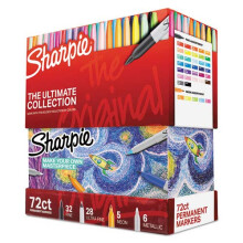 Permanentn    fixky Sharpie Ultimate Collection, jemn    a ultra jemn    hroty, r   zne farby, 72 kusov, nov    verzia