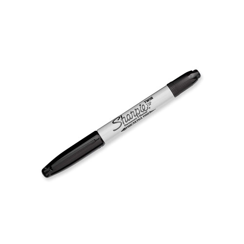 Sharpie Μόνιμοι Μαρκάδες Sharpie Twin-Tip, Πολύ Λεπτό και Λεπτό Άκρο, 12-τεμ (Μαύρο) 1
