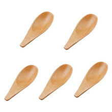 5 pezzi mini cucchiaio di legno con manico corto, per caffè, foglie di tè sfuse, latte in polvere, spezie, caramelle, ecc.