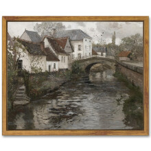 Arte de Parede Vintage SHENIFY em Canvas Moldurado - Impressões Clássicas Francesas 8"x10"