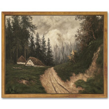 SHENIFY Arte em Tela Vintage com Moldura - Impressões de Paisagens Clássicas 8x10in