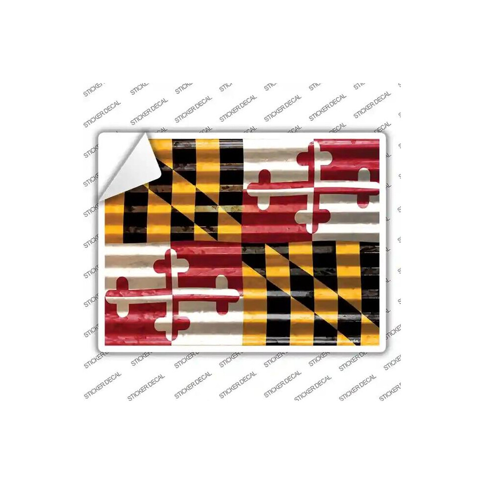 Smart Blonde P-2334S-L Maryland Flag Novelty Rectangle Sticker Decal - Large 792636424472