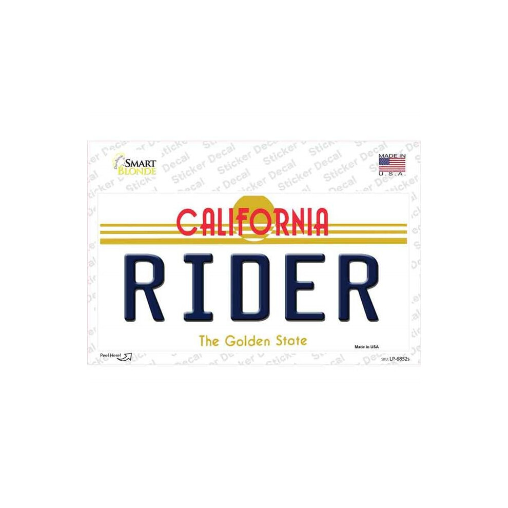 Smart Blonde Lp-6852S-M Rider California Novelty Sticker Decal - Medium 792636418570