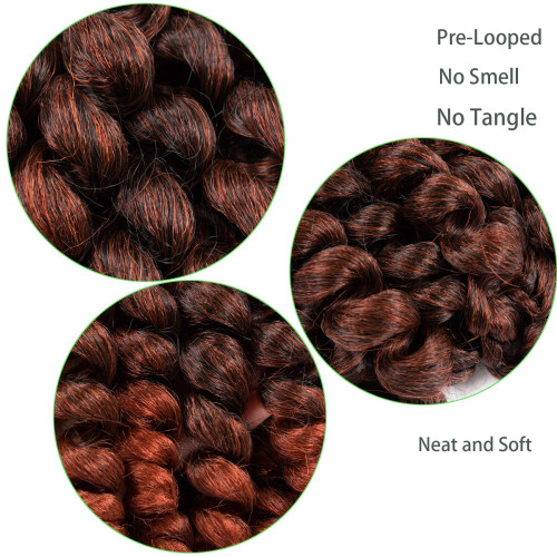 Cabelo de Crochê Curto Jamaican Bounce 5 Pacotes 2X Anéis Cabelos Cacheados 8 Polegadas 2