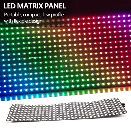 LED Matrix Panel, WS2812B RGB 832 Pixels Digital Flexible Dot Individually Addressable Display Screen 2
