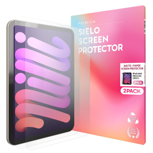 SIELO [2PACK Protetor de Ecrã Paperfeel para iPad Mini 8.3 polegadas 6ª [2021] Antirreflexo, Antimanchas, Compatível com Apple Pencil
