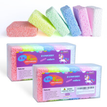 Silly Foam Kreative Modellierschaumperlen, 2er-Pack, Neon-Pastellfarben, perfekt fr Vorschule und Kinder, Kunsthandwerk, sensorisches Spielen, ungif