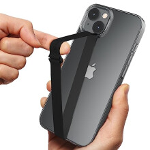 Sinjimoru C-Shaped Clip Finger Phone Grip Silicone Mobile Phone Strap for Phone Case with Clip as Phone Loop Holder for iPhone Case & Samsung Phone.