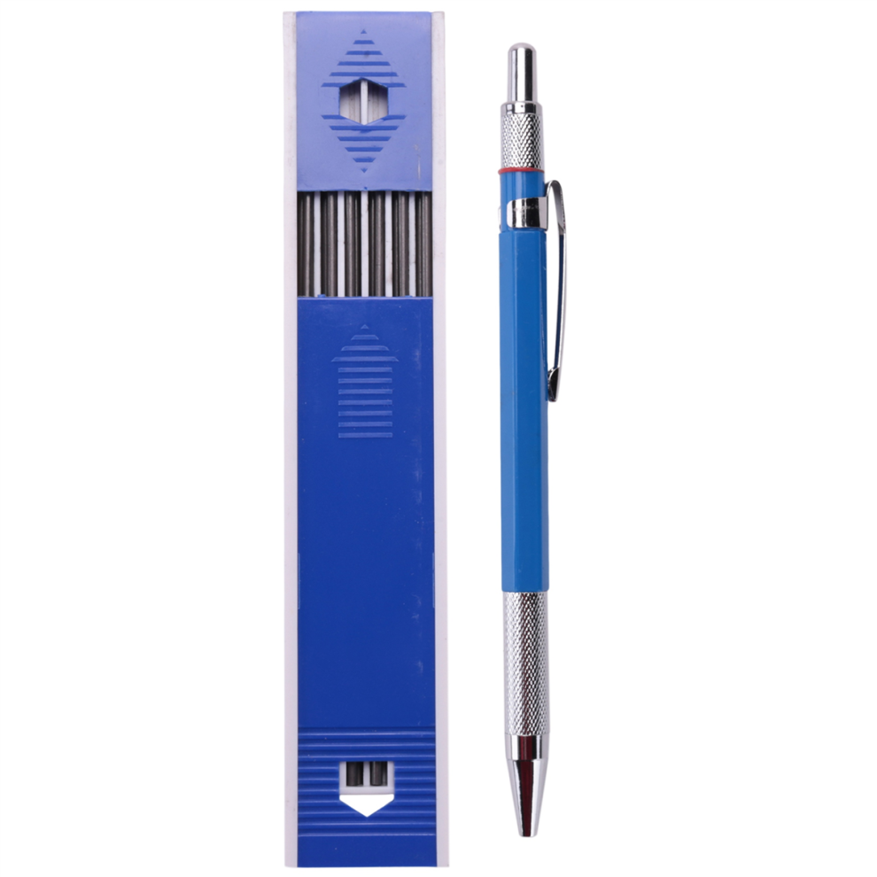 Welders Pencil With 6Pcs Round Refills, 2.0 Mm Mechanical Marker For Pipe Welder Construction Woodworking 4851672772339