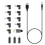 USB To DC Power Cable Universal Jack Charging Cord with 13 Interchangeable Plug Connectors Adapter 1